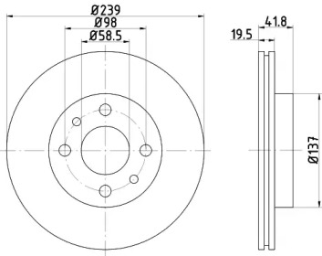 Тормозной диск HELLA 8DD 355 107-981