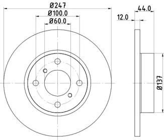 Тормозной диск HELLA 8DD 355 108-201