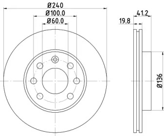 Тормозной диск HELLA 8DD 355 108-321