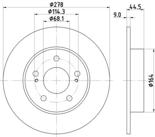 Тормозной диск HELLA 8DD 355 108-541