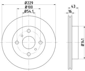 Тормозной диск HELLA 8DD 355 108-561