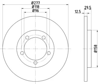 Тормозной диск HELLA 8DD 355 108-671