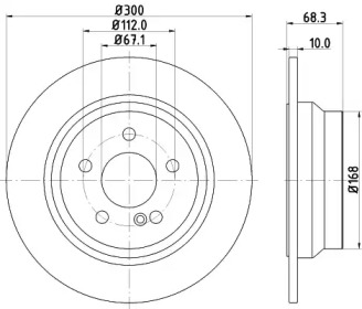 Тормозной диск HELLA 8DD 355 108-831