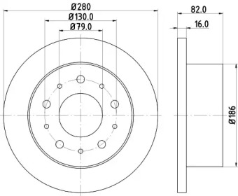 Тормозной диск HELLA 8DD 355 108-981