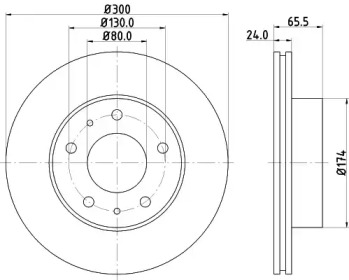 Тормозной диск HELLA 8DD 355 124-821