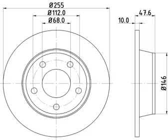 Тормозной диск HELLA 8DD 355 109-081