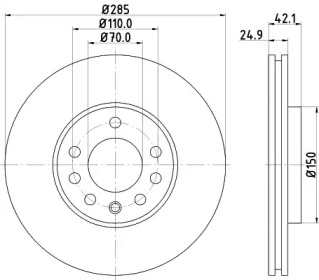 Тормозной диск HELLA 8DD 355 109-241