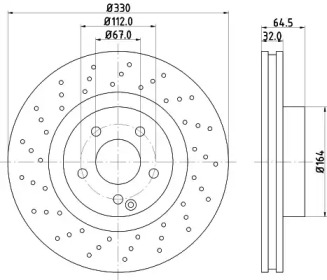 Тормозной диск HELLA 8DD 355 109-471