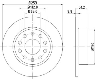 Тормозной диск HELLA 8DD 355 109-601