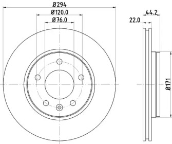 Тормозной диск HELLA 8DD 355 109-701