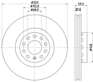 Тормозной диск HELLA 8DD 355 109-831