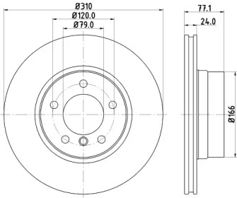 Тормозной диск HELLA 8DD 355 109-891