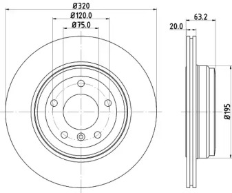 Тормозной диск HELLA 8DD 355 109-931