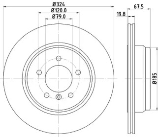 Тормозной диск HELLA 8DD 355 122-041