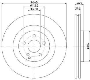 Тормозной диск HELLA 8DD 355 110-101