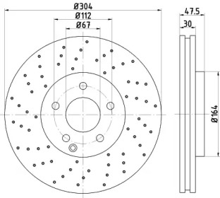 Тормозной диск HELLA 8DD 355 110-161