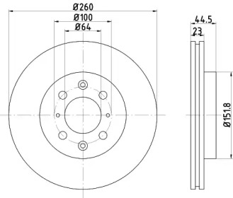 Тормозной диск HELLA 8DD 355 110-321