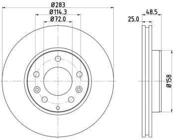 Тормозной диск HELLA 8DD 355 110-361