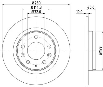 Тормозной диск HELLA 8DD 355 110-381