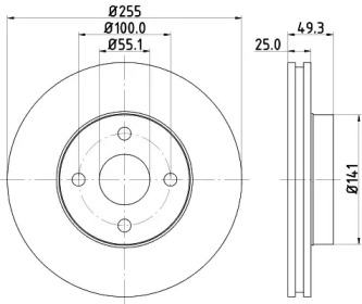 Тормозной диск HELLA 8DD 355 118-621