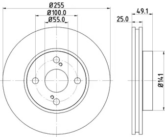 Тормозной диск HELLA 8DD 355 110-421