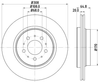 Тормозной диск HELLA 8DD 355 110-612