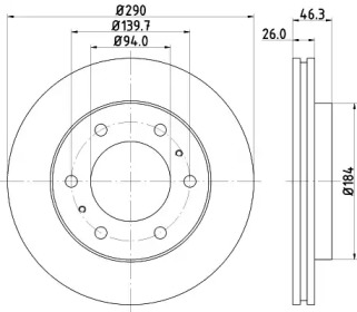 Тормозной диск HELLA 8DD 355 118-631