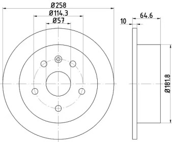 Тормозной диск HELLA 8DD 355 110-681