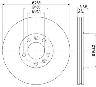 Тормозной диск HELLA 8DD 355 110-761