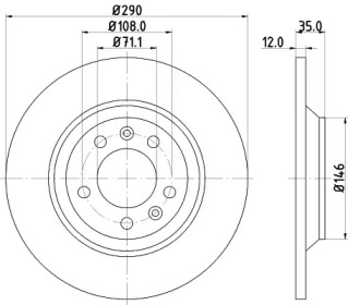 Тормозной диск HELLA 8DD 355 110-791