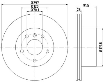 Тормозной диск HELLA 8DD 355 110-811