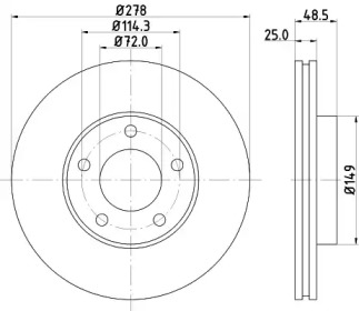 Тормозной диск HELLA 8DD 355 110-881