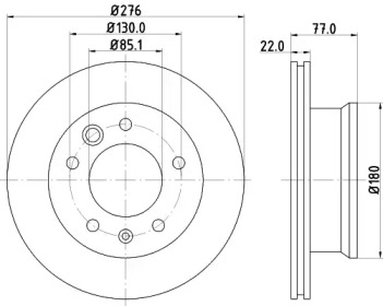 Тормозной диск HELLA 8DD 355 124-441