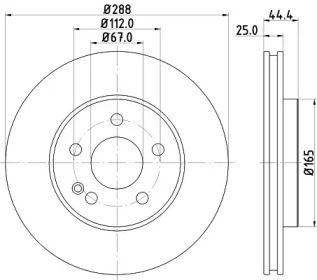 Тормозной диск HELLA 8DD 355 111-081