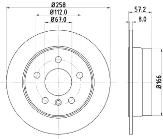 Тормозной диск HELLA 8DD 355 111-091