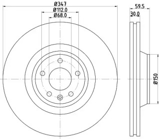 Тормозной диск HELLA 8DD 355 111-151