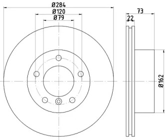 Тормозной диск HELLA 8DD 355 111-211