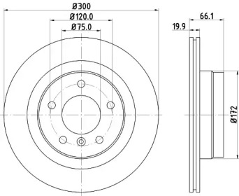 Тормозной диск HELLA 8DD 355 128-361