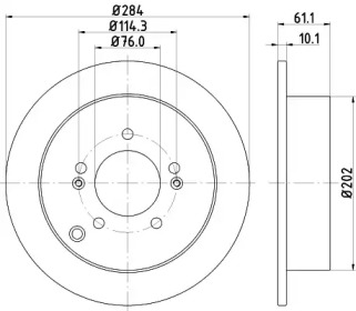 Тормозной диск HELLA 8DD 355 111-421