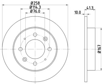 Тормозной диск HELLA 8DD 355 111-451