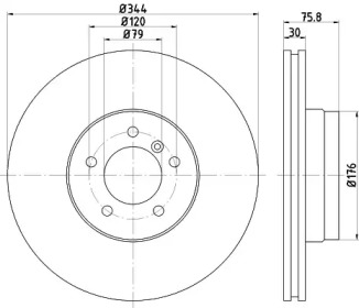 Тормозной диск HELLA 8DD 355 128-381