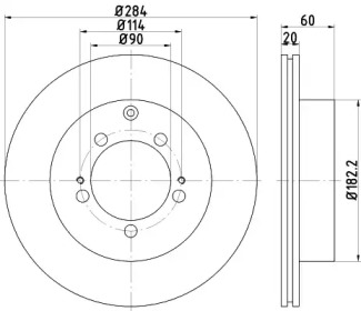 Тормозной диск HELLA 8DD 355 111-491