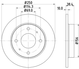 Тормозной диск HELLA 8DD 355 111-521