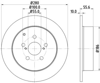 Тормозной диск HELLA 8DD 355 111-671