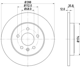 Тормозной диск HELLA 8DD 355 111-811