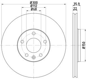 Тормозной диск HELLA 8DD 355 111-831