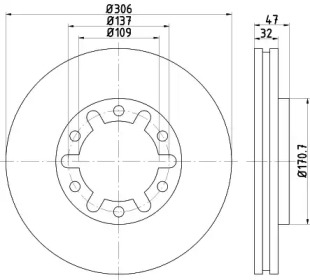 Тормозной диск HELLA 8DD 355 111-981