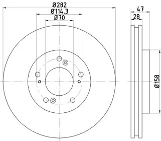 Тормозной диск HELLA 8DD 355 112-021