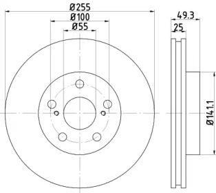 Тормозной диск HELLA 8DD 355 112-031