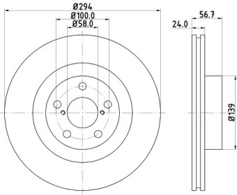 Тормозной диск HELLA 8DD 355 112-051